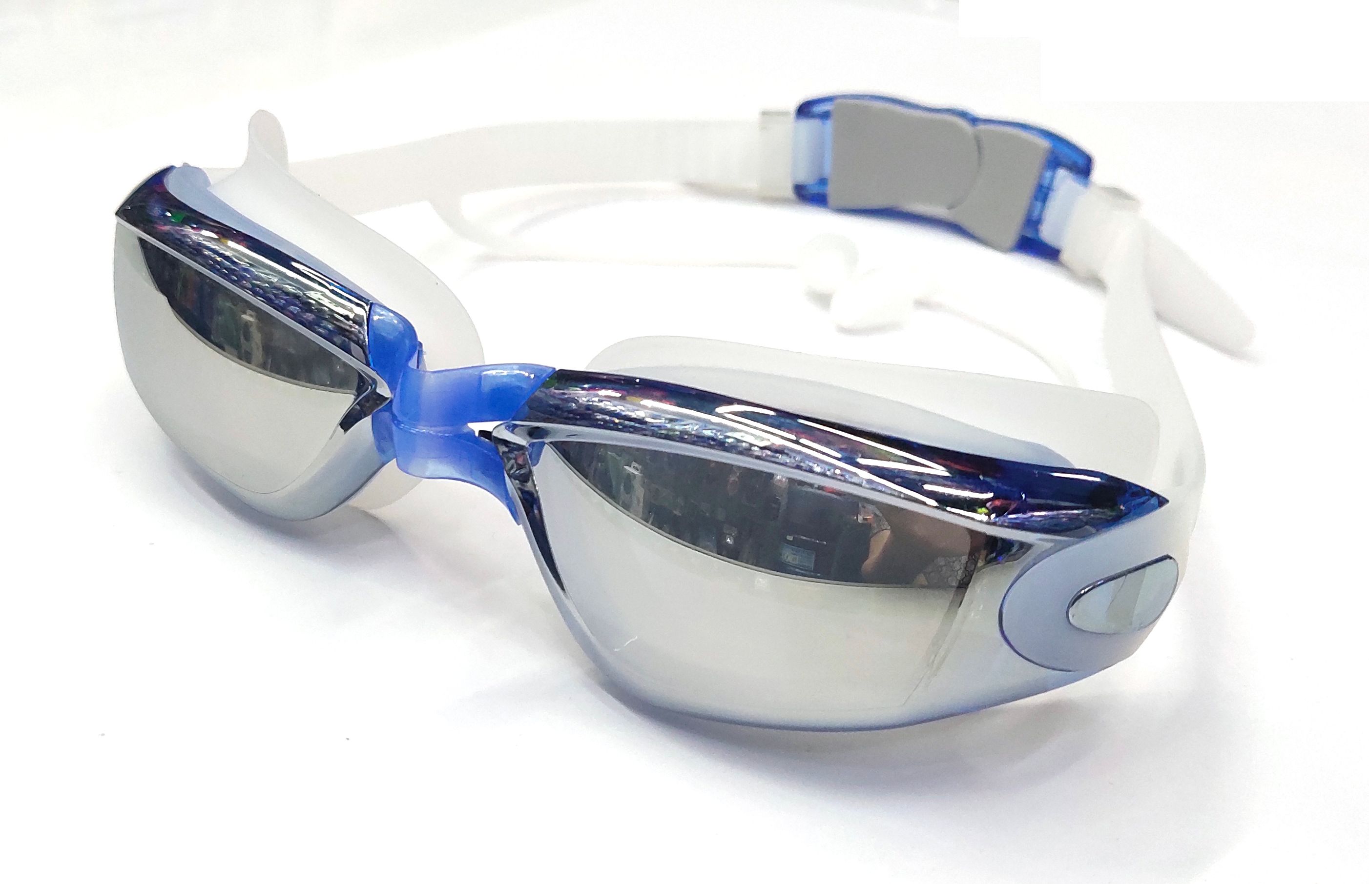 Yiwu Bo Road, swimming goggles wholesale, electroplating, waterproof, anti-fog BL3201M automatically adjust the blue with swimming goggles