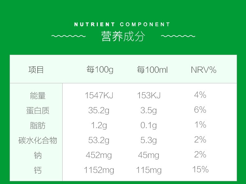 德运脱脂奶粉详情图1