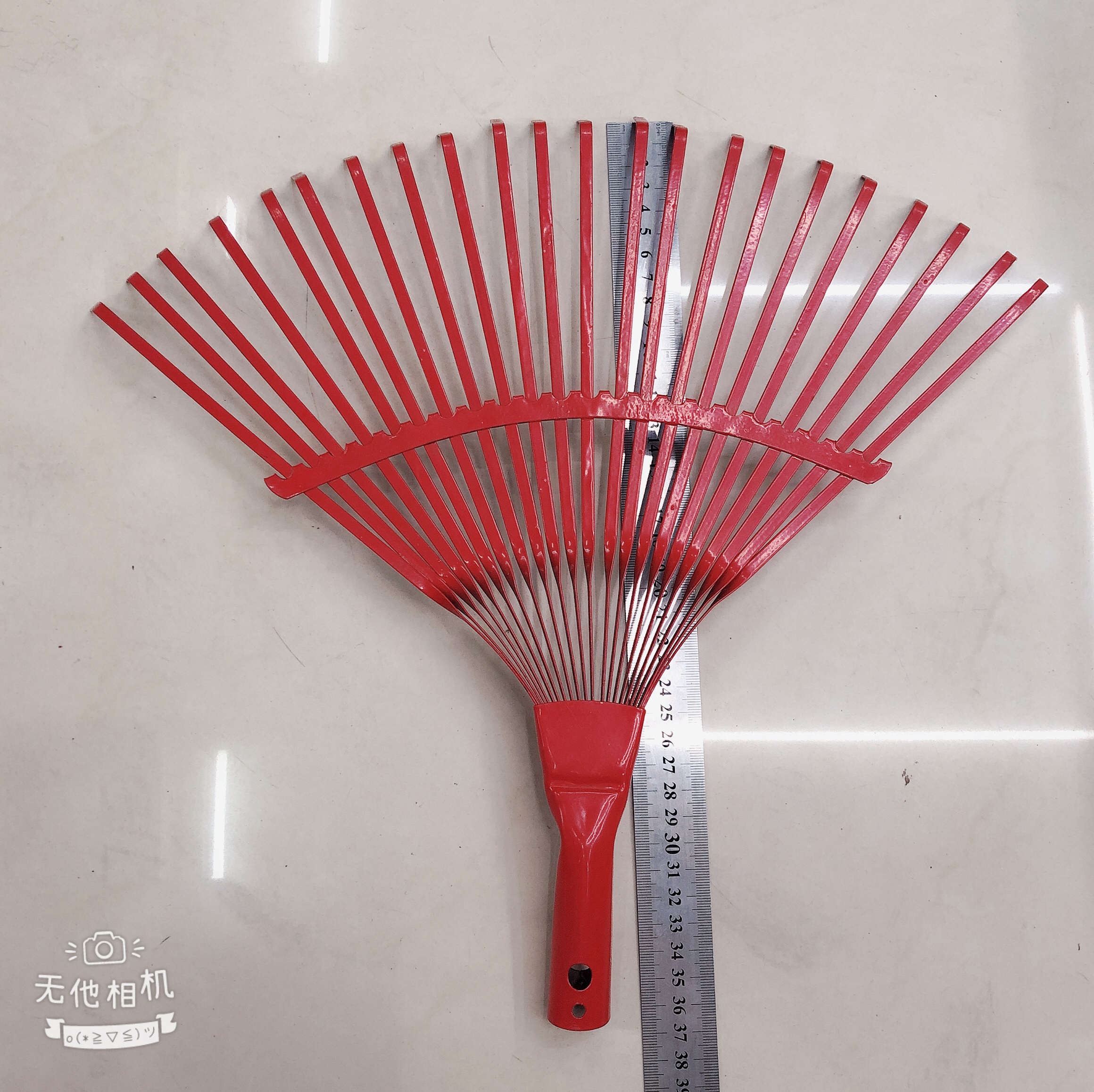永康厂家直销，22齿台式铁草耙，东南亚销款，扁丝耙，园林工具，园林草耙，落叶耙详情图5