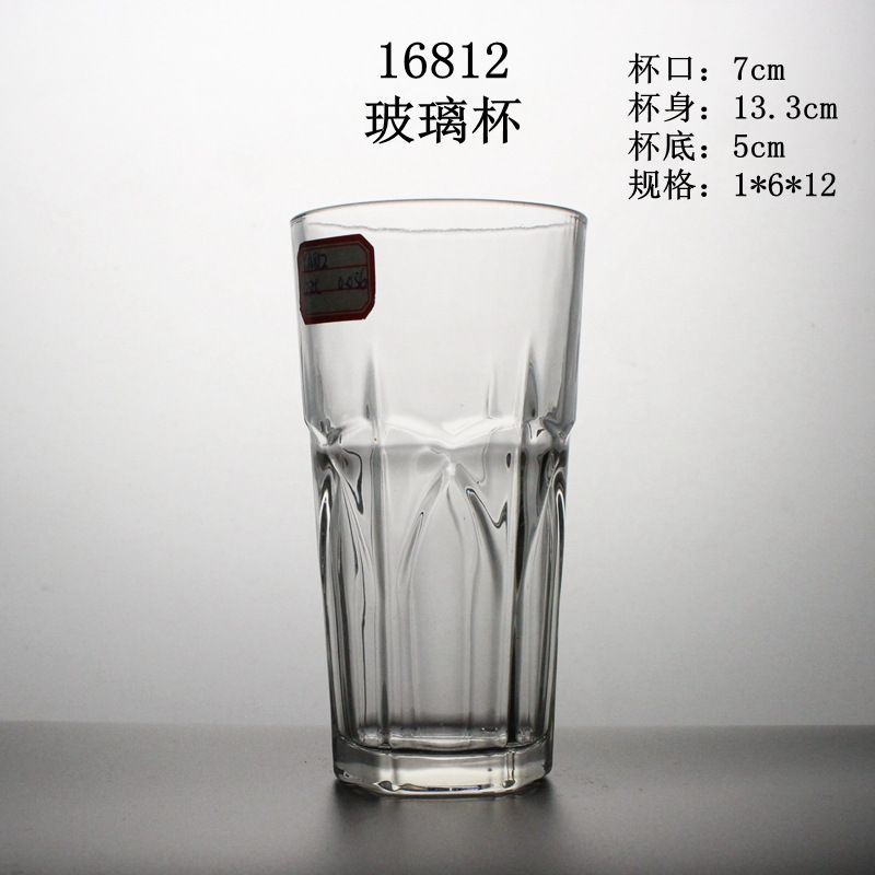 16812玻璃杯低价水杯直杯创意礼品外贸水杯