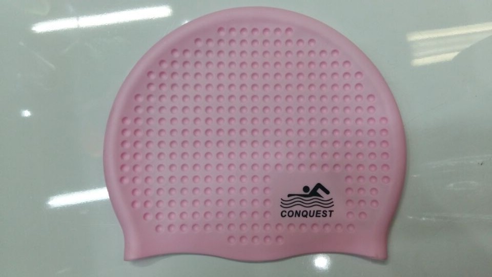 搏路正品游泳帽批发 成人硅胶泳帽 男女通用SC08泡泡帽 紫色详情图3