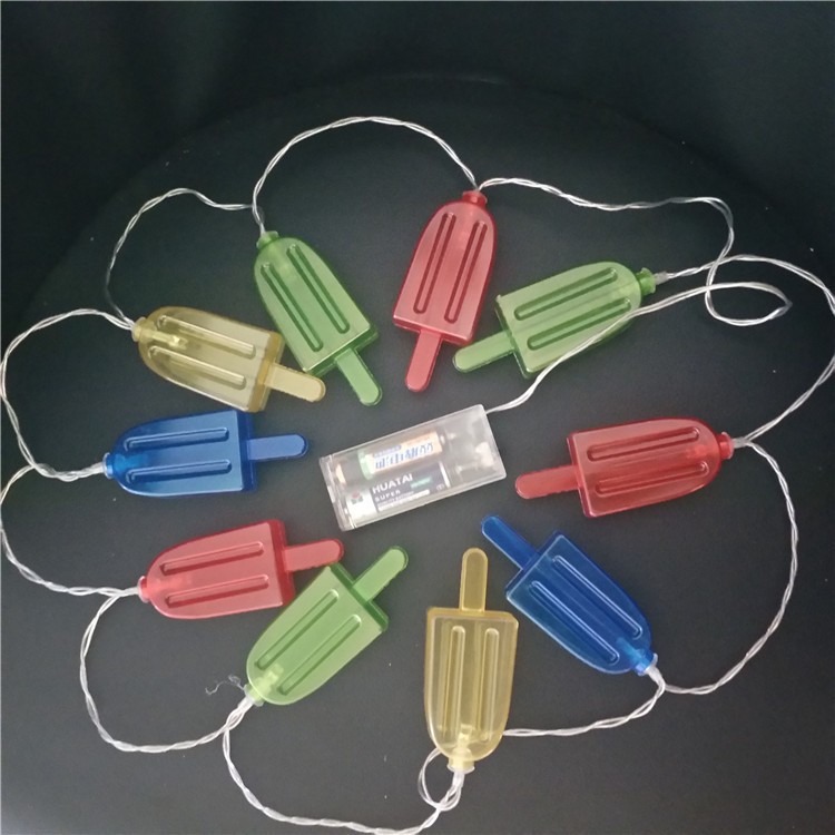 2 AA batteries, 10L ice light string, night room decoration light string detail image 1