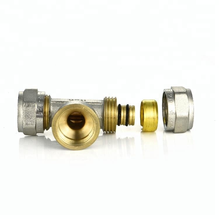 Aluminum-plastic pipe fittings, copper fittings, ferrule fittings, compression fittings, copper pipe fittings, copper quick connectors detail image 3