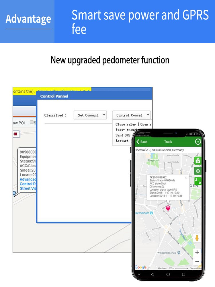 便携式GPS宠物定位追踪箱包定位防丢TK203手持定位全球新3G版详情图6
