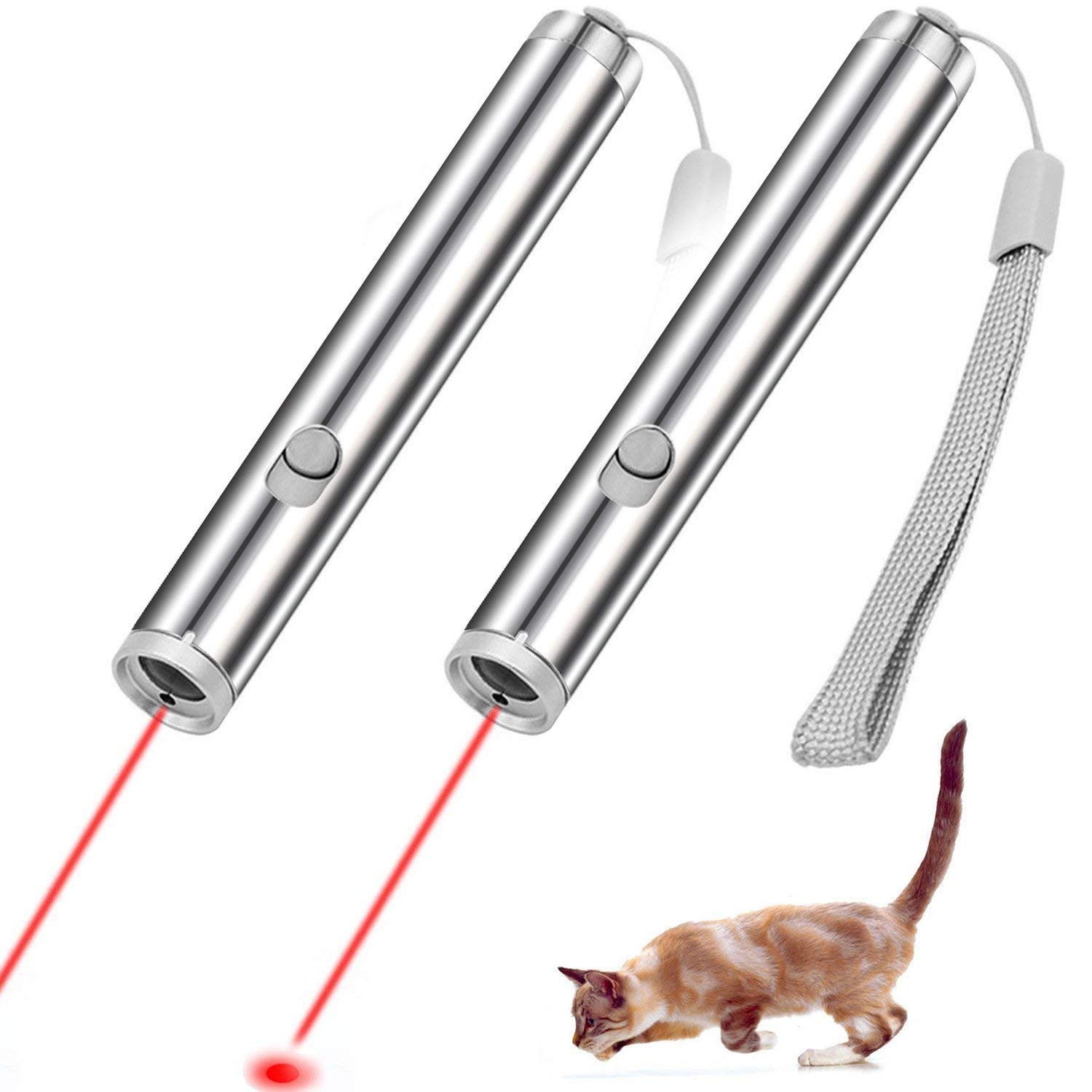 激光逗猫棒 宠物玩具用品 猫玩具 二合一红激光月亮灯手电筒详情图1