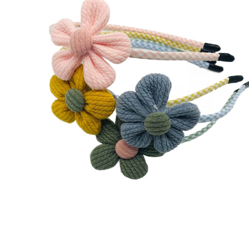 Five petals flower headband South Korean girls hair band super cute simple pressure hair headdress hairy no trace head grotches Item Picture