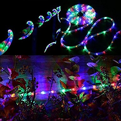 100m rainbow tube neon light strip outdoor engineering round three-wire LED light strip detail image 3