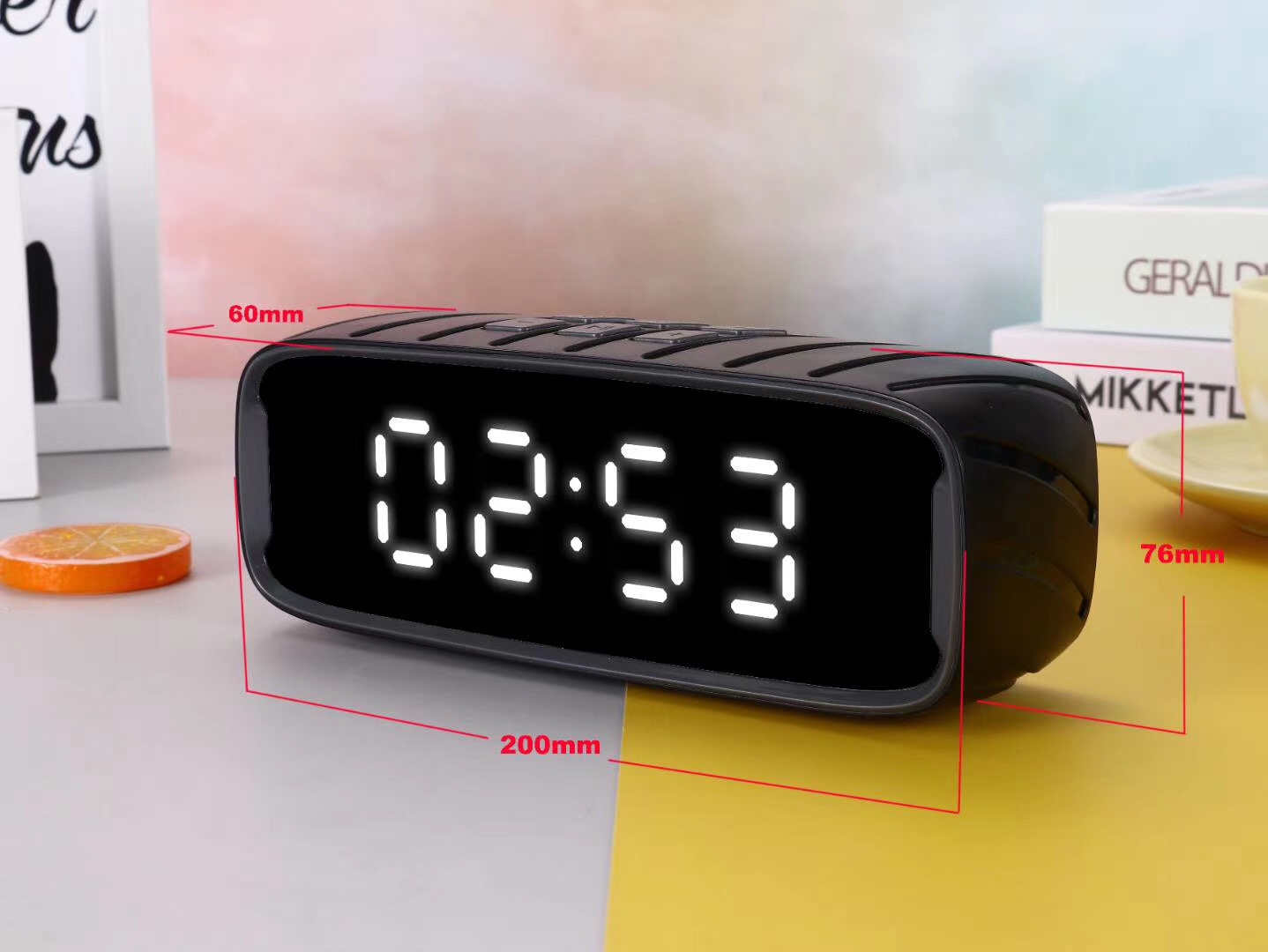 闹钟蓝牙音响电脑音响可以插USB、TF卡详情图6