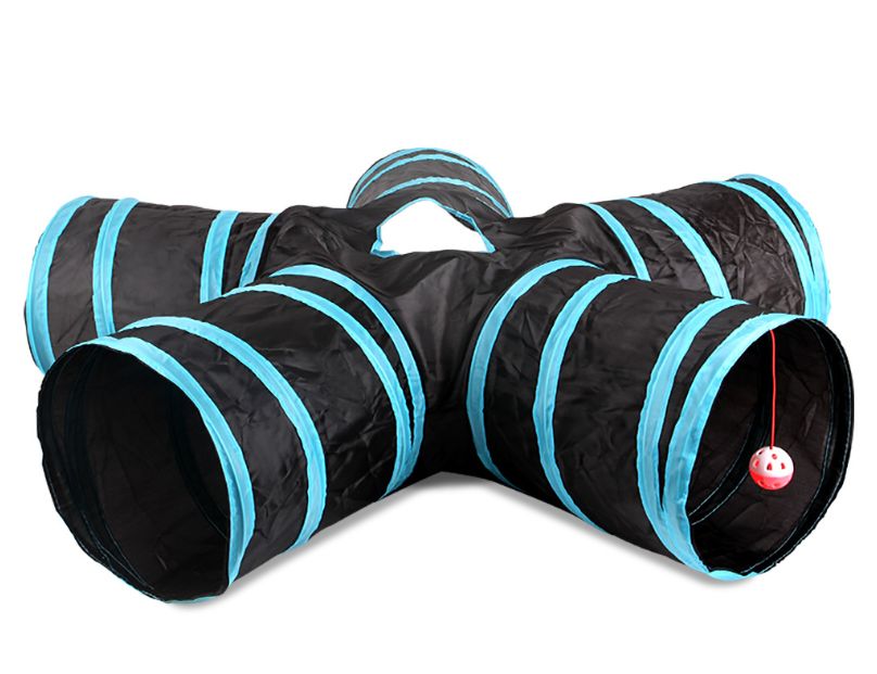 Customized pet tunnel, cat passage, educational toys, eco-friendly sound paper tent, pet five-passage Specification image