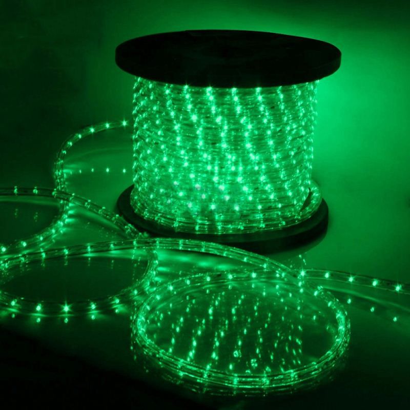 100m rainbow tube neon light strip outdoor engineering round three-wire LED light strip Specification image