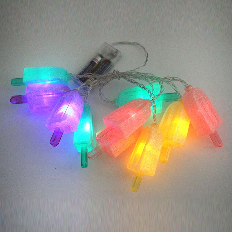 2 AA batteries, 10L ice light string, night room decoration light string details Picture