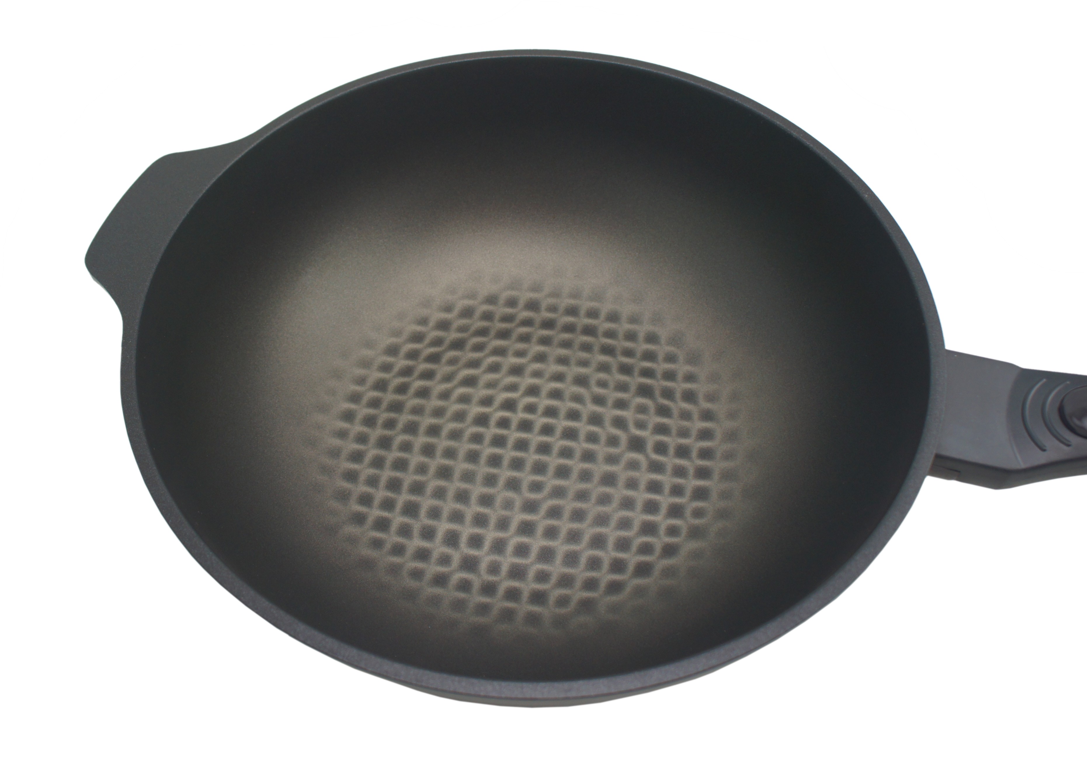 Kitchen Code: Korean Imported Kitchenware 3D Universal Brown Diamond Non-stick wok 32cm (Lid not included) detail image 3