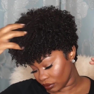 New best-selling products: European and American wigs, African wigs, short curly hair, and synthetic fiber headsets detail image 1