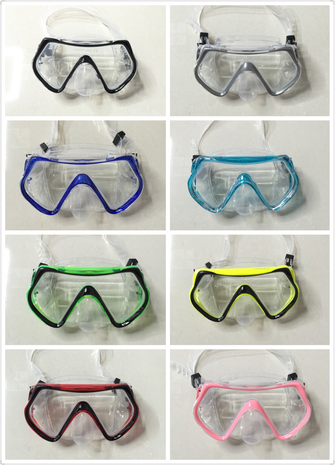 搏路厂家批发 现货供应潜水镜 全干式呼吸管 M1526S/S14S潜水套装 湖蓝详情图10