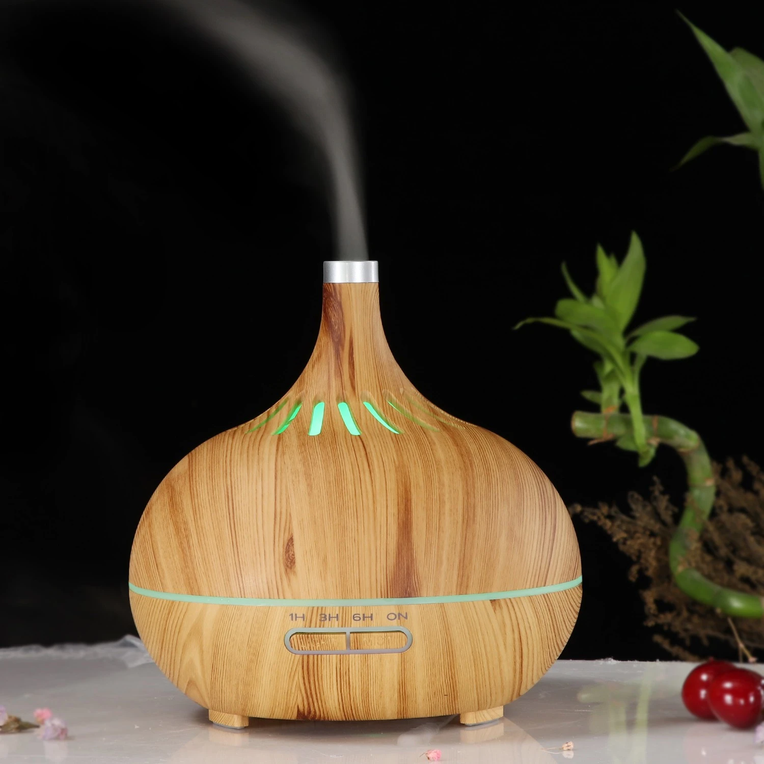 Venta directa de fábrica barra vertical patrón difusor de aroma humidificación lámpara de aromaterapia escritorio luz de banda creativa se puede agregar aceite esencial detail image 20
