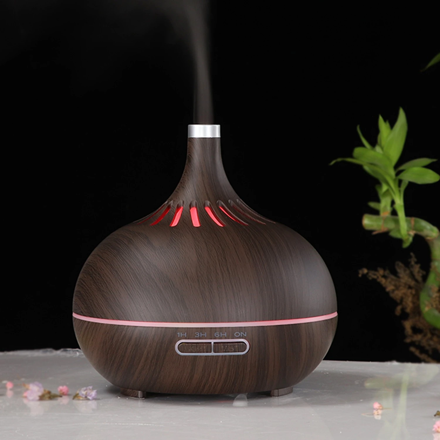 Venta directa de fábrica barra vertical patrón difusor de aroma humidificación lámpara de aromaterapia escritorio luz de banda creativa se puede agregar aceite esencial detail image 6