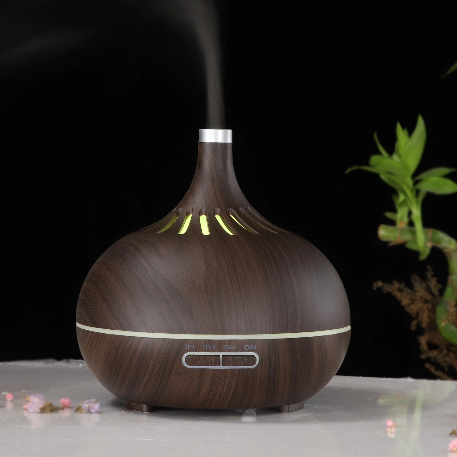Venta directa de fábrica barra vertical patrón difusor de aroma humidificación lámpara de aromaterapia escritorio luz de banda creativa se puede agregar aceite esencial detail image 10