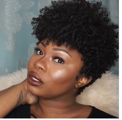 New best-selling products: European and American wigs, African wigs, short curly hair, and synthetic fiber headsets detail image 3