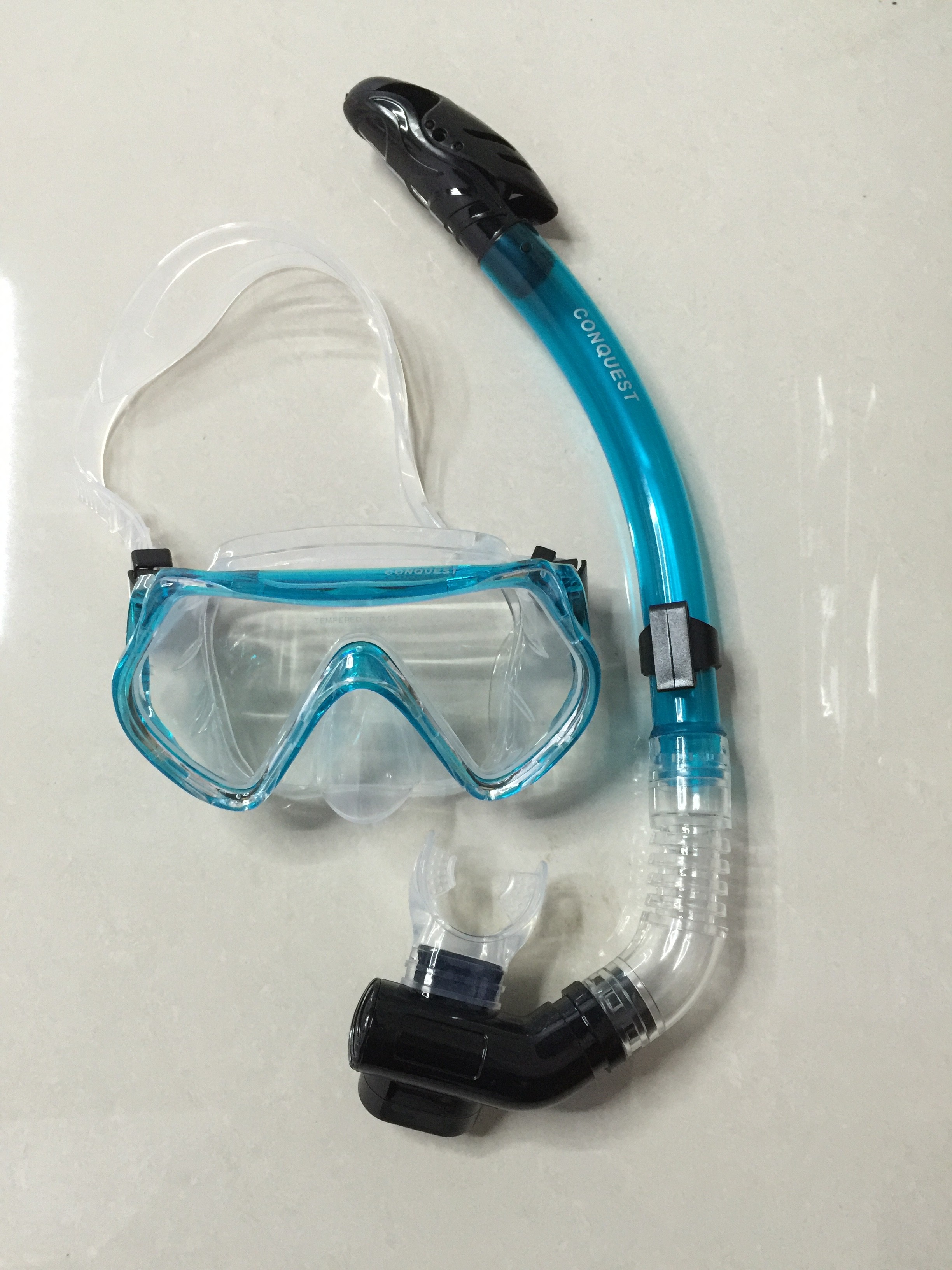 搏路厂家批发 现货供应潜水镜 全干式呼吸管 M1526S/S14S潜水套装 黄色详情图10