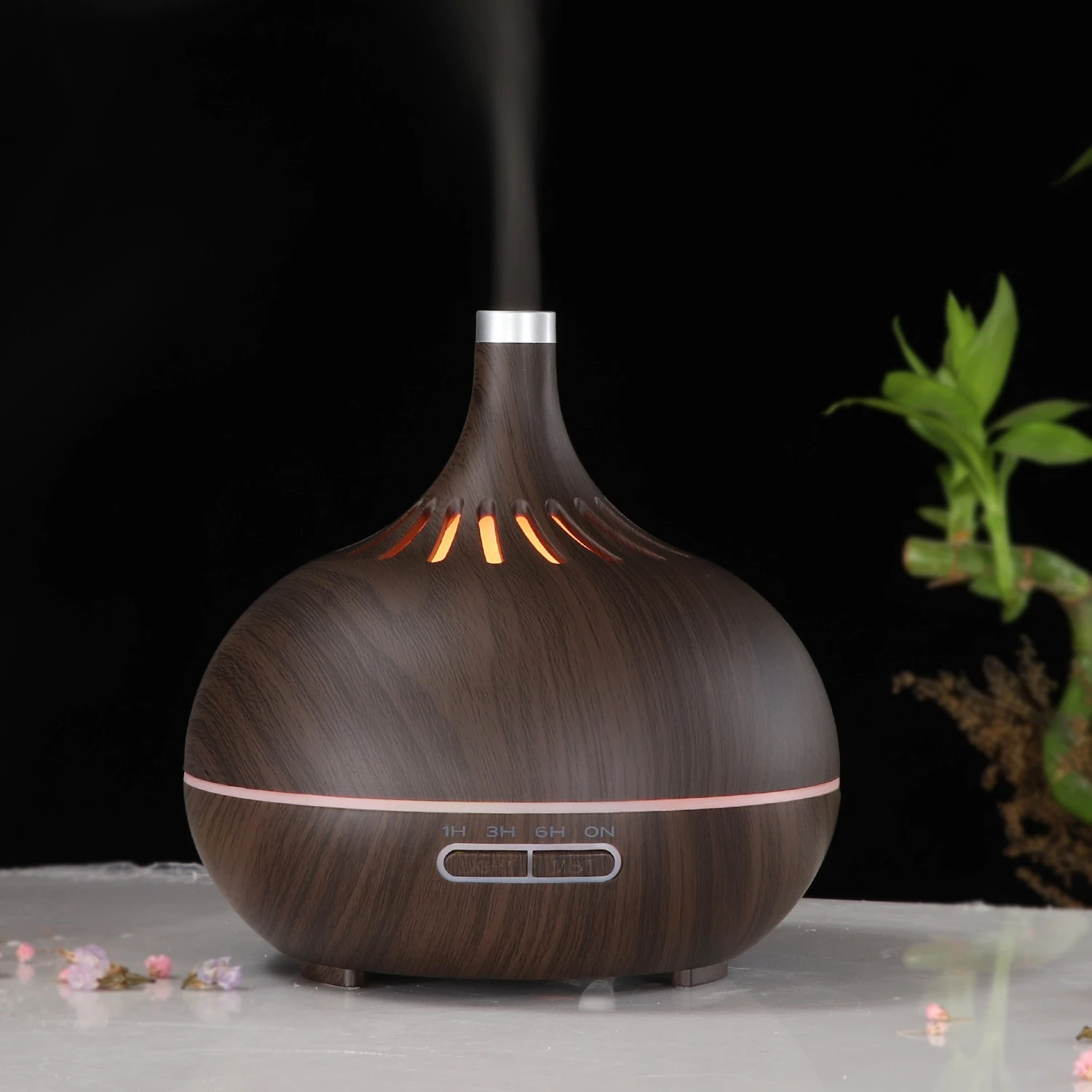 Venta directa de fábrica barra vertical patrón difusor de aroma humidificación lámpara de aromaterapia escritorio luz de banda creativa se puede agregar aceite esencial detail image 7