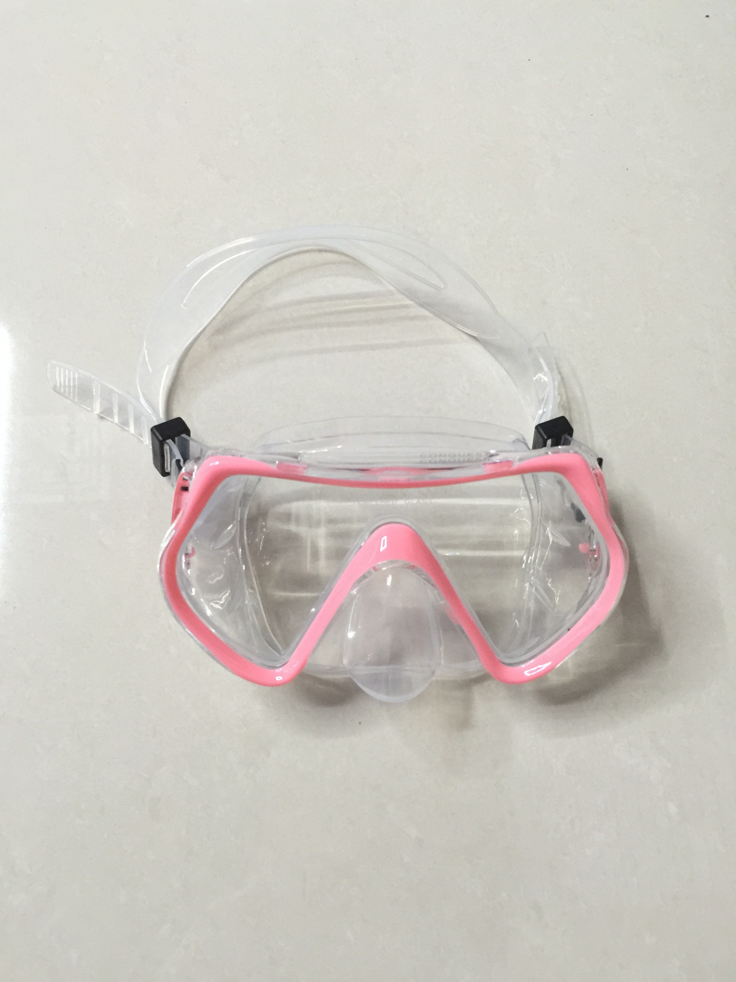 供应钢化玻璃潜水镜 硅胶面罩镜带水上运动产品批发零售M1526黑色详情图8