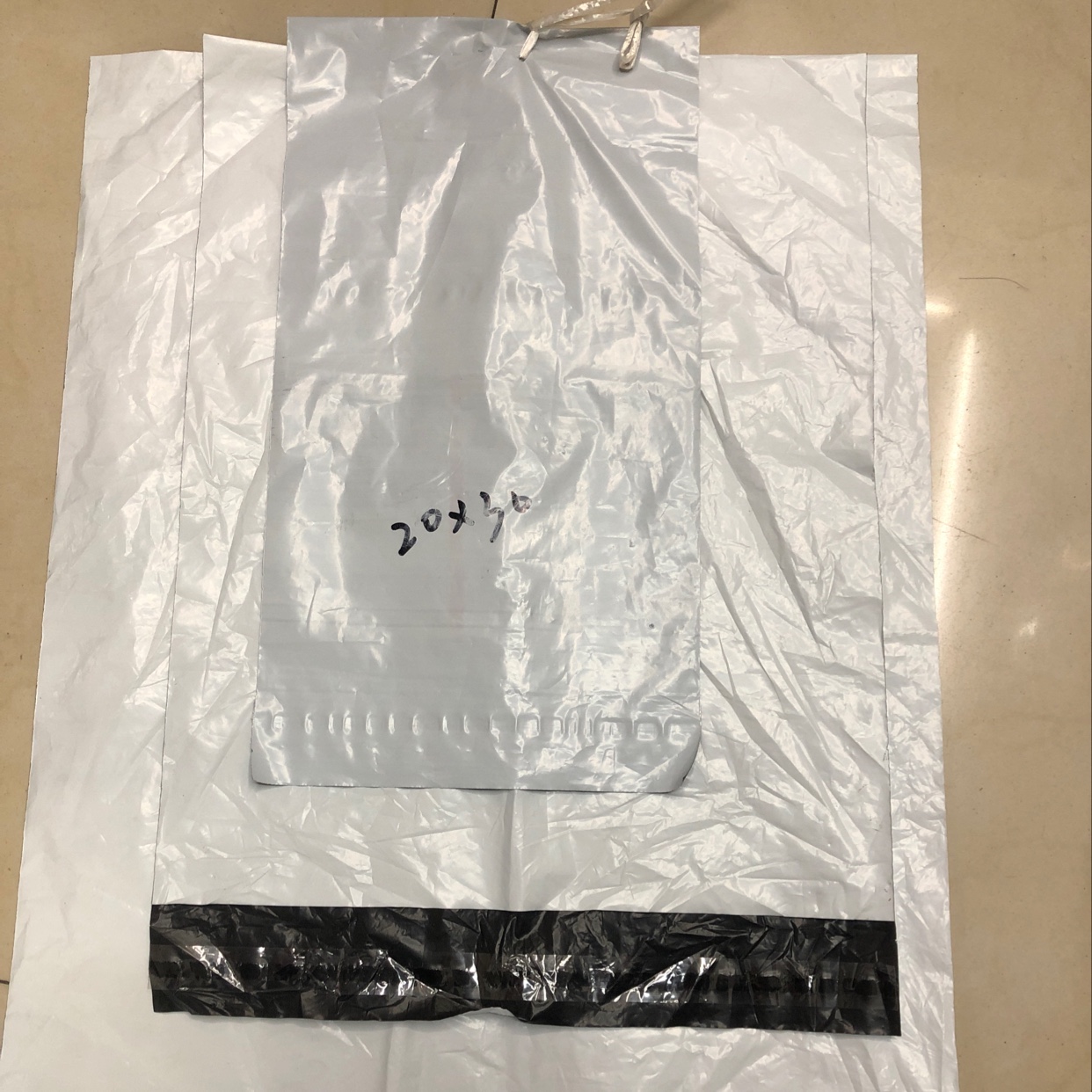The express delivery bag is white