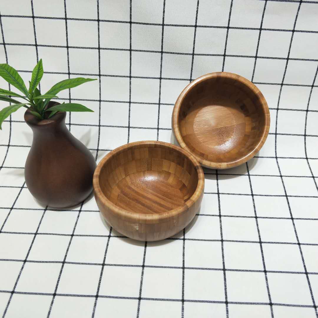 Jiehao craft factory direct sales of bamboo carbonization craft bowl delicate, natural and environmental protection thumbnail