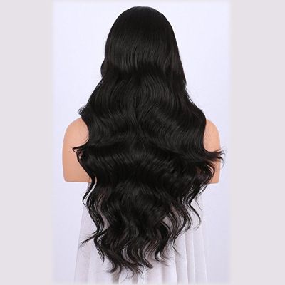 A new best-selling wig for women from Europe and America, featuring a mid-parted long curly hair made of synthetic fiber Application Scenario