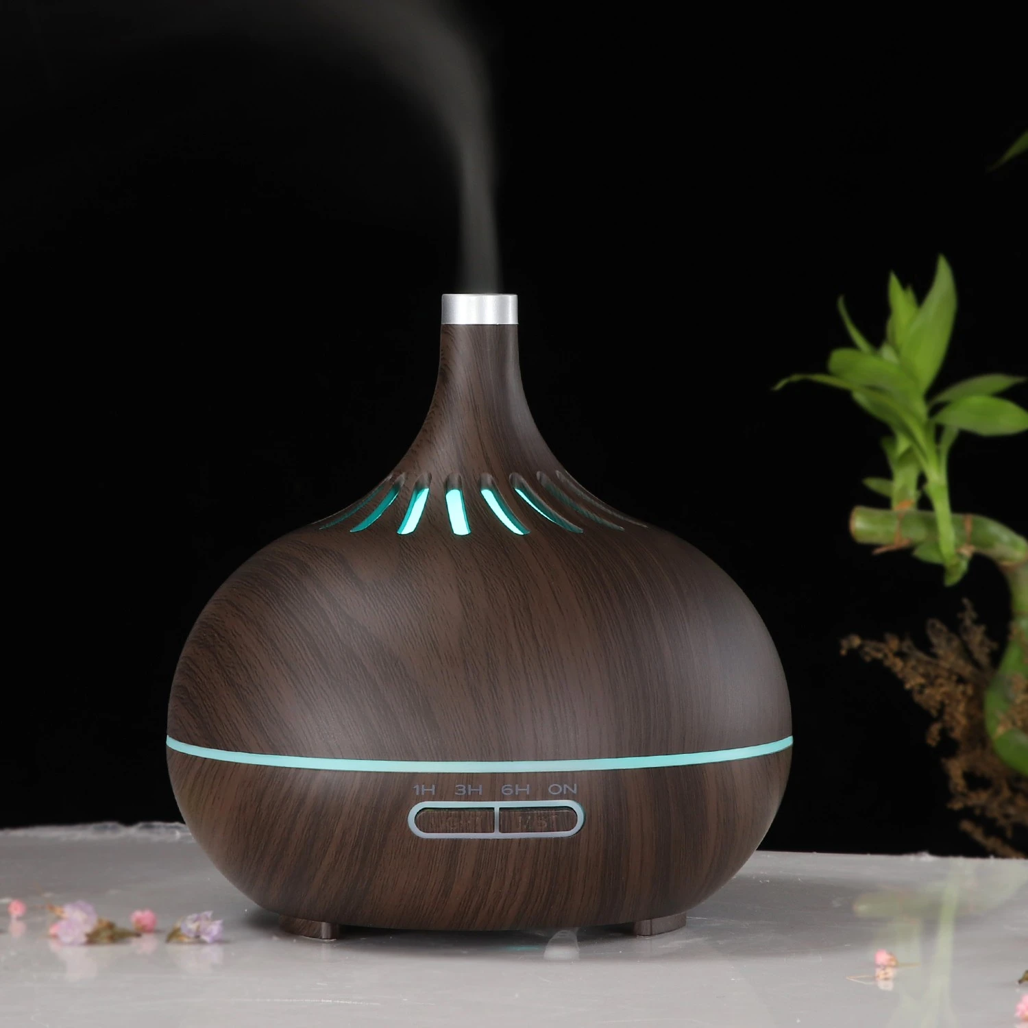 Venta directa de fábrica barra vertical patrón difusor de aroma humidificación lámpara de aromaterapia escritorio luz de banda creativa se puede agregar aceite esencial detail image 8