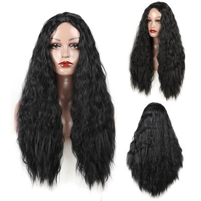 New wig bestsellers: Women's synthetic fiber high-temperature silk wig, African black wig detail image 2