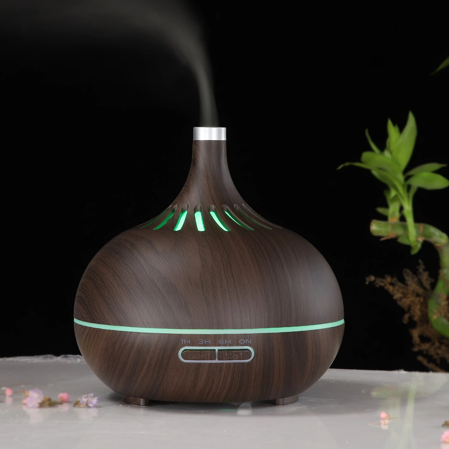 Venta directa de fábrica barra vertical patrón difusor de aroma humidificación lámpara de aromaterapia escritorio luz de banda creativa se puede agregar aceite esencial detail image 11