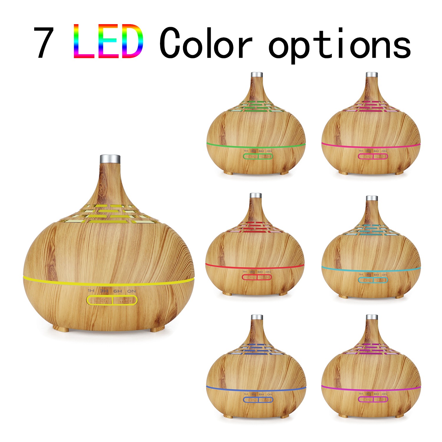 厂家直销圆圈图木纹香薰机香薰加湿器大容量带七彩灯光可添加精油详情图16