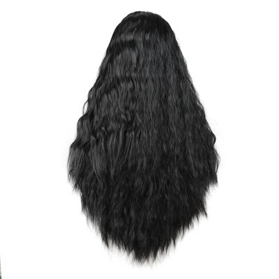New wig bestsellers: Women's synthetic fiber high-temperature silk wig, African black wig detail image 5