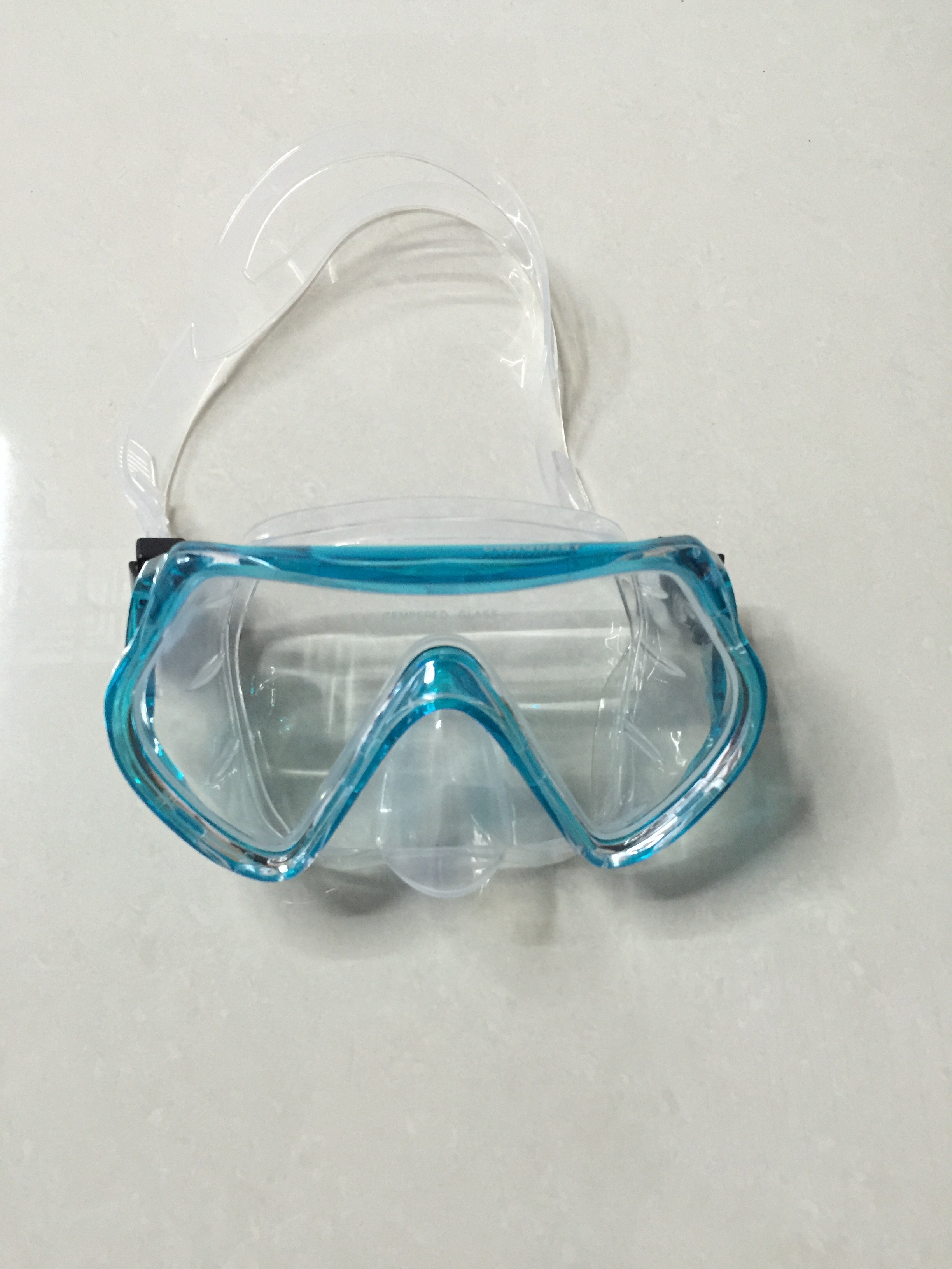 供应钢化玻璃潜水镜 硅胶面罩镜带水上运动产品批发零售M1526黑色详情图4