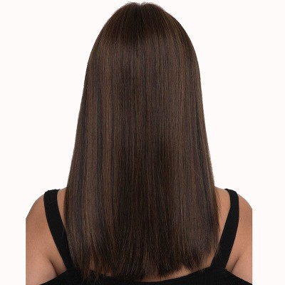New best-selling European and American wig for women with a middle parting fringe made of synthetic fiber detail image 3