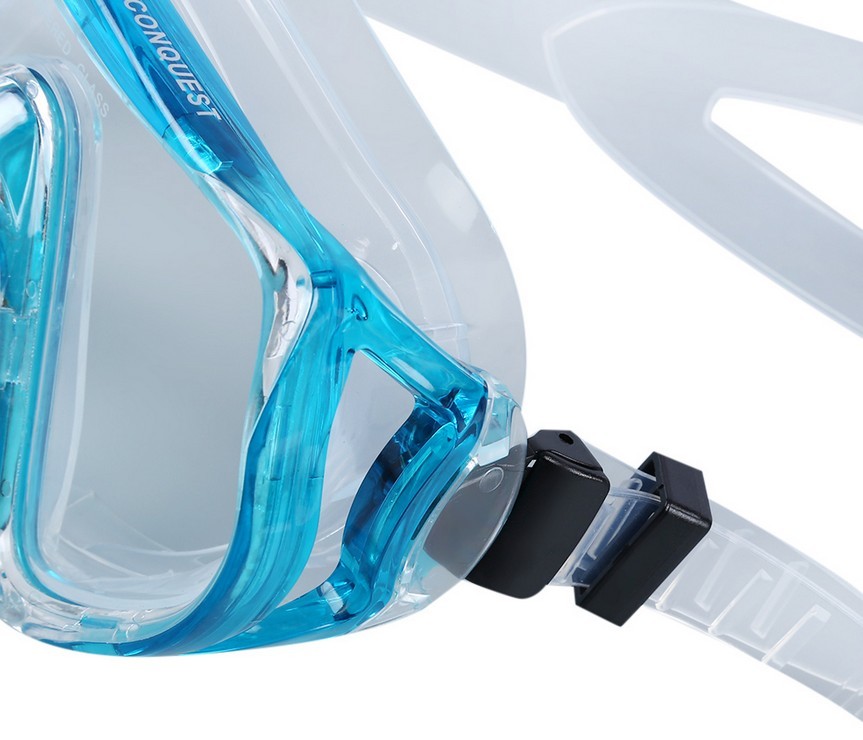 搏路厂家批发 现货供应潜水镜 全干式呼吸管 M1526S/S14S潜水套装 湖蓝详情图5