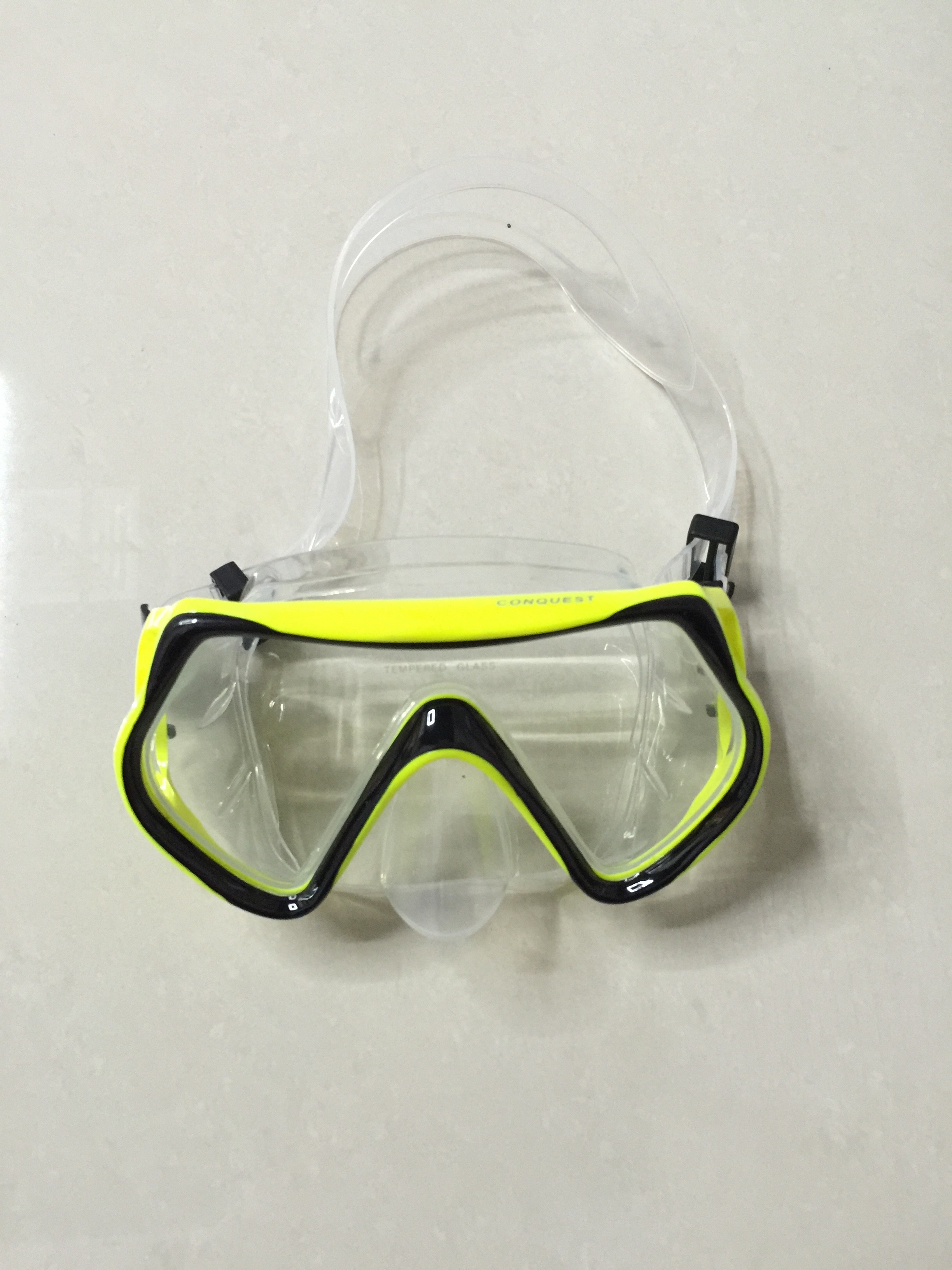 搏路厂家批发 现货供应潜水镜 全干式呼吸管 M1526S/S14S潜水套装 黄色详情图2