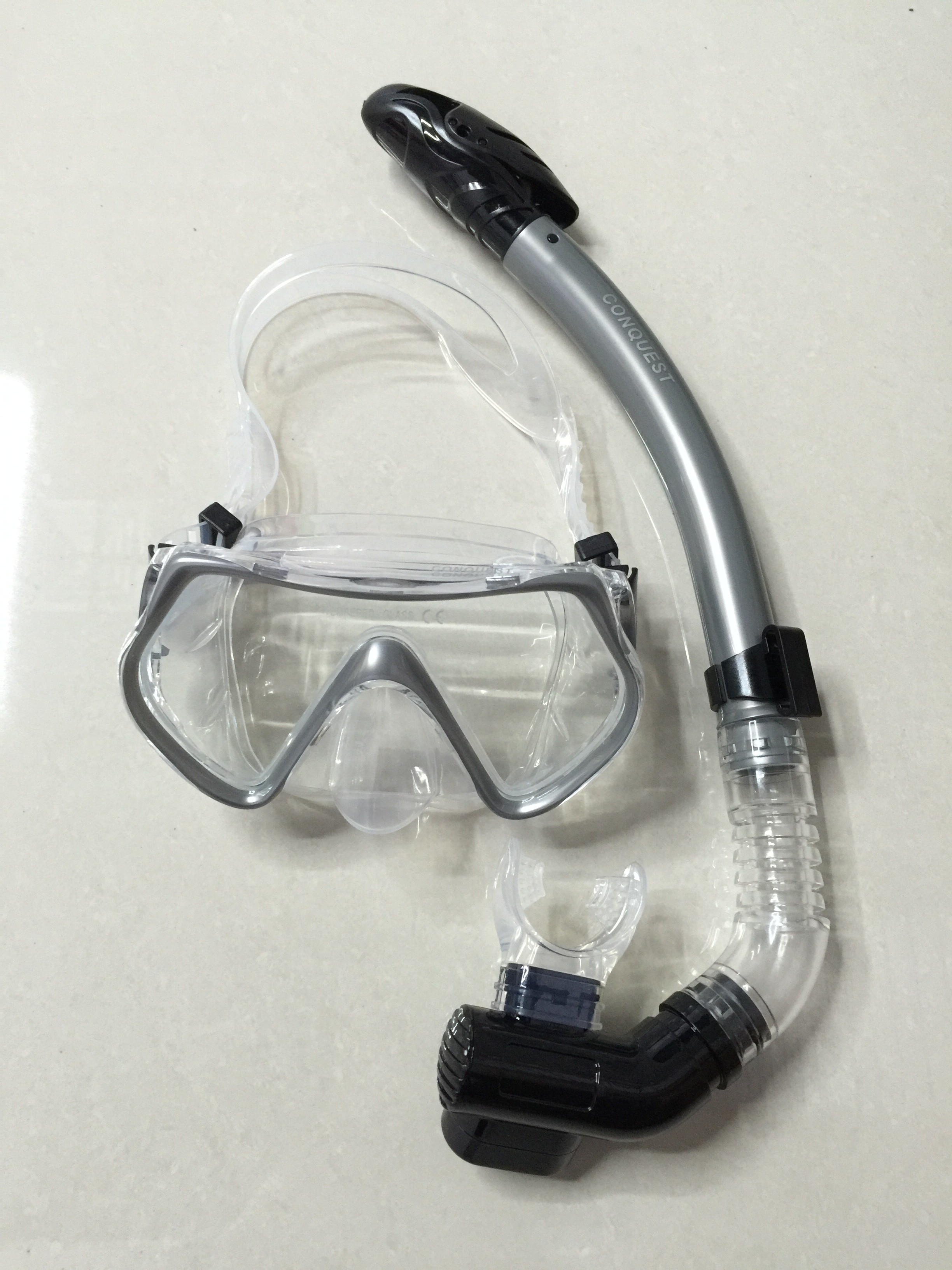 搏路厂家批发 现货供应潜水镜 全干式呼吸管 M1526S/S14S潜水套装 黄色详情图8