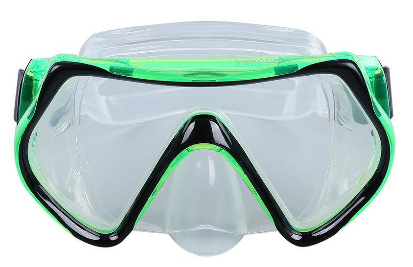 搏路厂家批发 现货供应潜水镜 全干式呼吸管 M1526S/S14S潜水套装 绿色详情图3