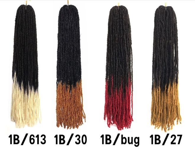 New African braided women's felt wig straight braided crochet hair 38 inches details Picture