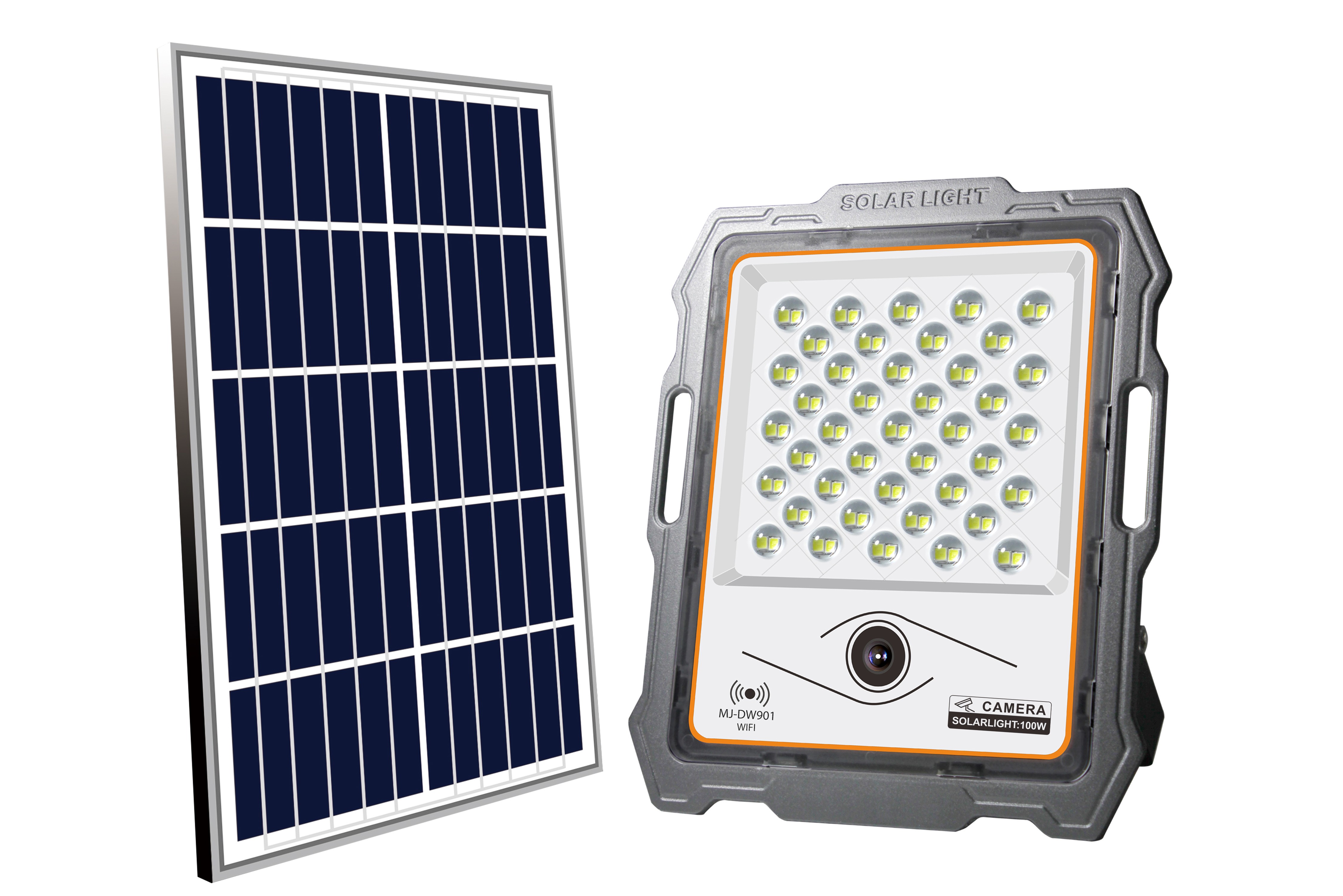 Portable solar-powered outdoor camping handheld courtyard surveillance camera solar floodlight pic 1
