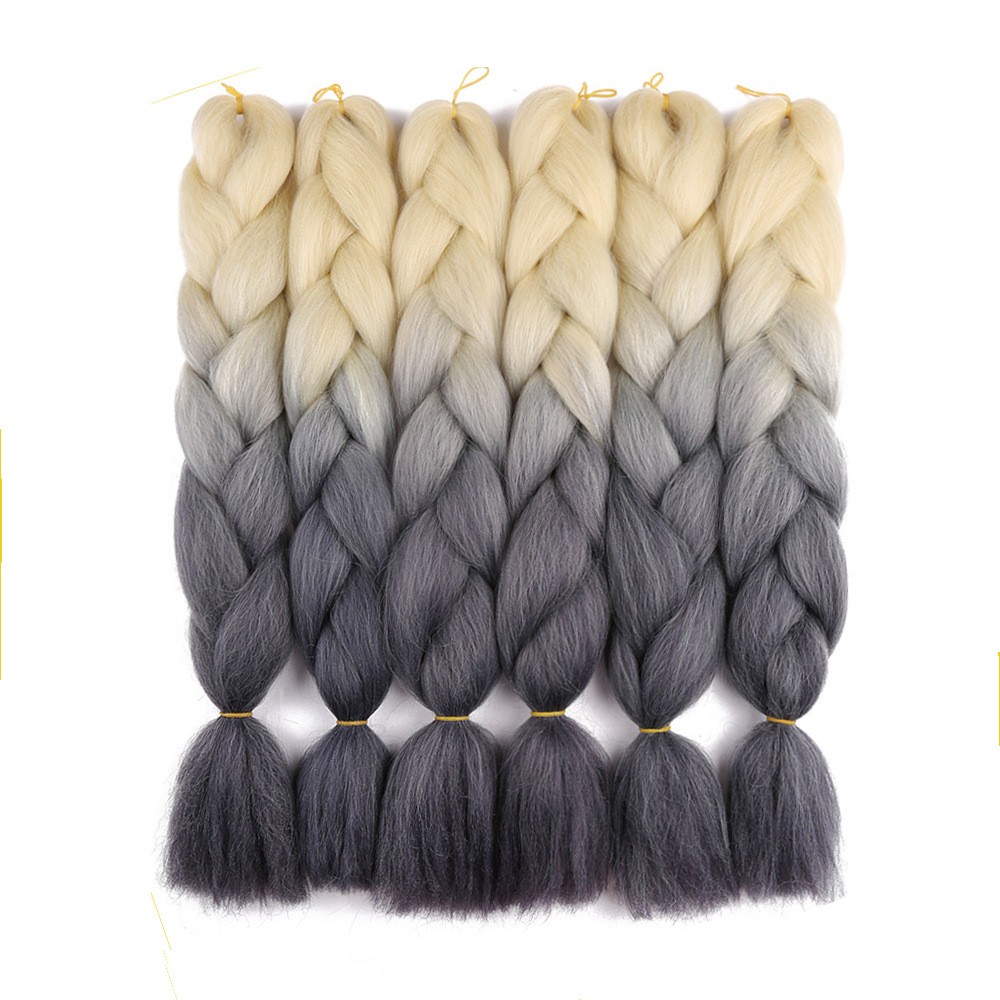 Large braids, African dirty braids, gradient synthetic fiber wig braids detail image 8