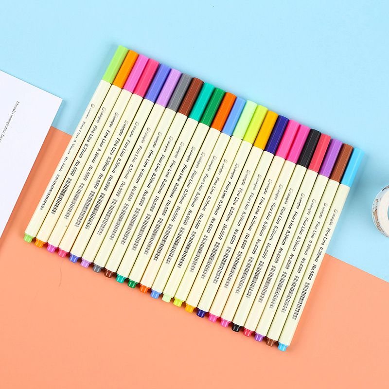Guangna 6500 color Outlining Pen, extremely fine 0.38mm pen size water-based signature drawing pen, 15-color set watercolor pen Specification image