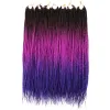 A 24-inch large braid with a gradient color three-strand braid made of chemical fiber and hooked Specification image