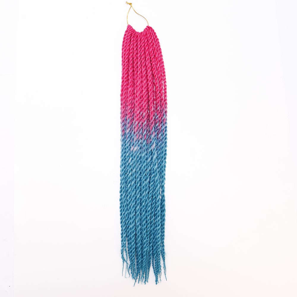 Big braids, two-strand braids, African dreadlocks, wigs, colorful synthetic fiber gradient braids, hand-twisted braids detail image 6