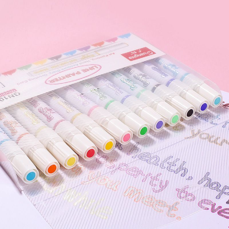 Guangna 1001 large-capacity dual-color pen, fluorescent double-line pen, Dreamy color fluorescent marker pen, diy metallic color Specification image