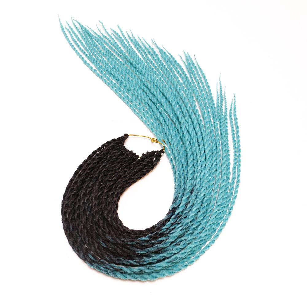Big braids, two-strand braids, African dreadlocks, wigs, colorful synthetic fiber gradient braids, hand-twisted braids detail image 8