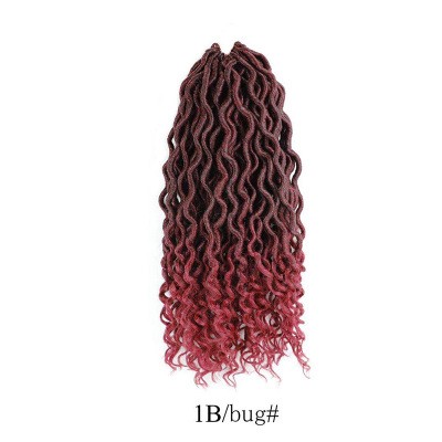 European and American wigs, crochet hair extensions, synthetic fiber braids, upper curved and lower bound tube curved, 20-inch African dreadlocks detail image 3