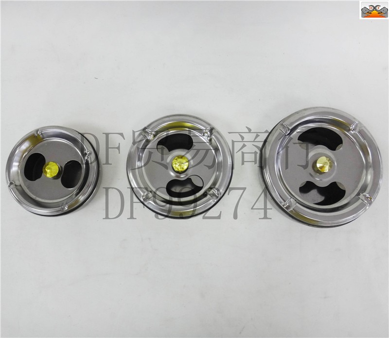 DF99274  金顶烟缸不锈钢带盖旋转式金顶烟灰缸 便捷式车载烟灰缸 家用客厅烟缸DF  TRADING HOUSE详情图5