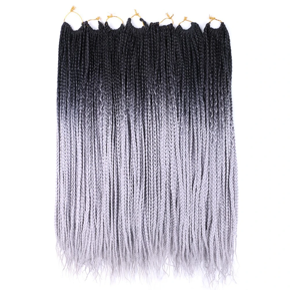 A 24-inch large braid with a gradient color three-strand braid made of chemical fiber and hooked detail image 8